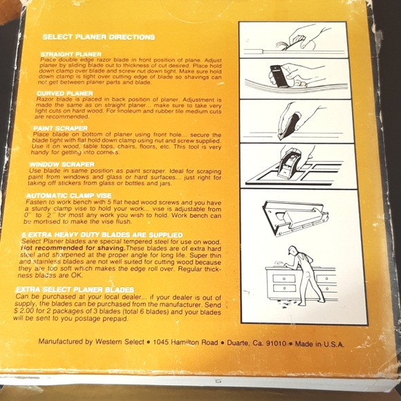 SelectPlaner Razor Blade Tool NIB, Box has wear - Picture 4 of 5